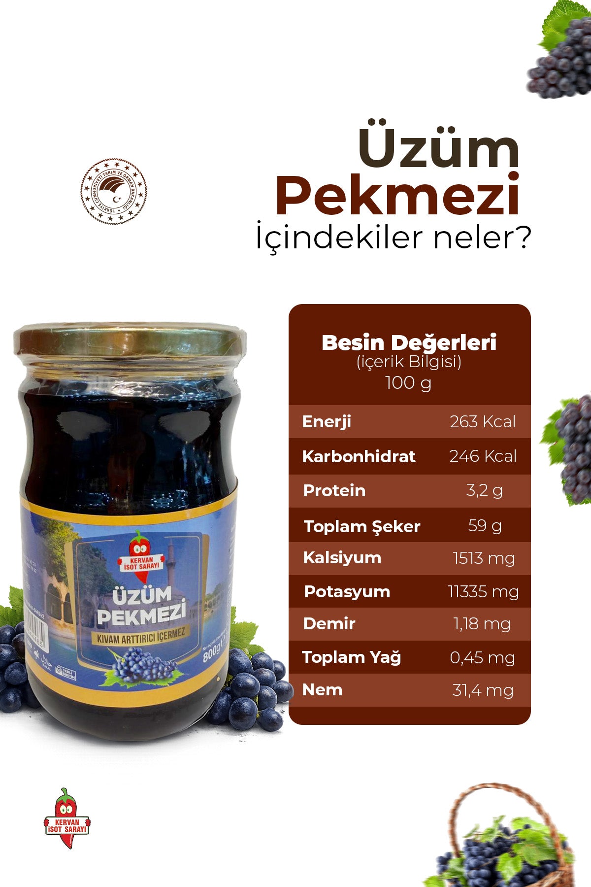 Üzüm Pekmezi 800grm