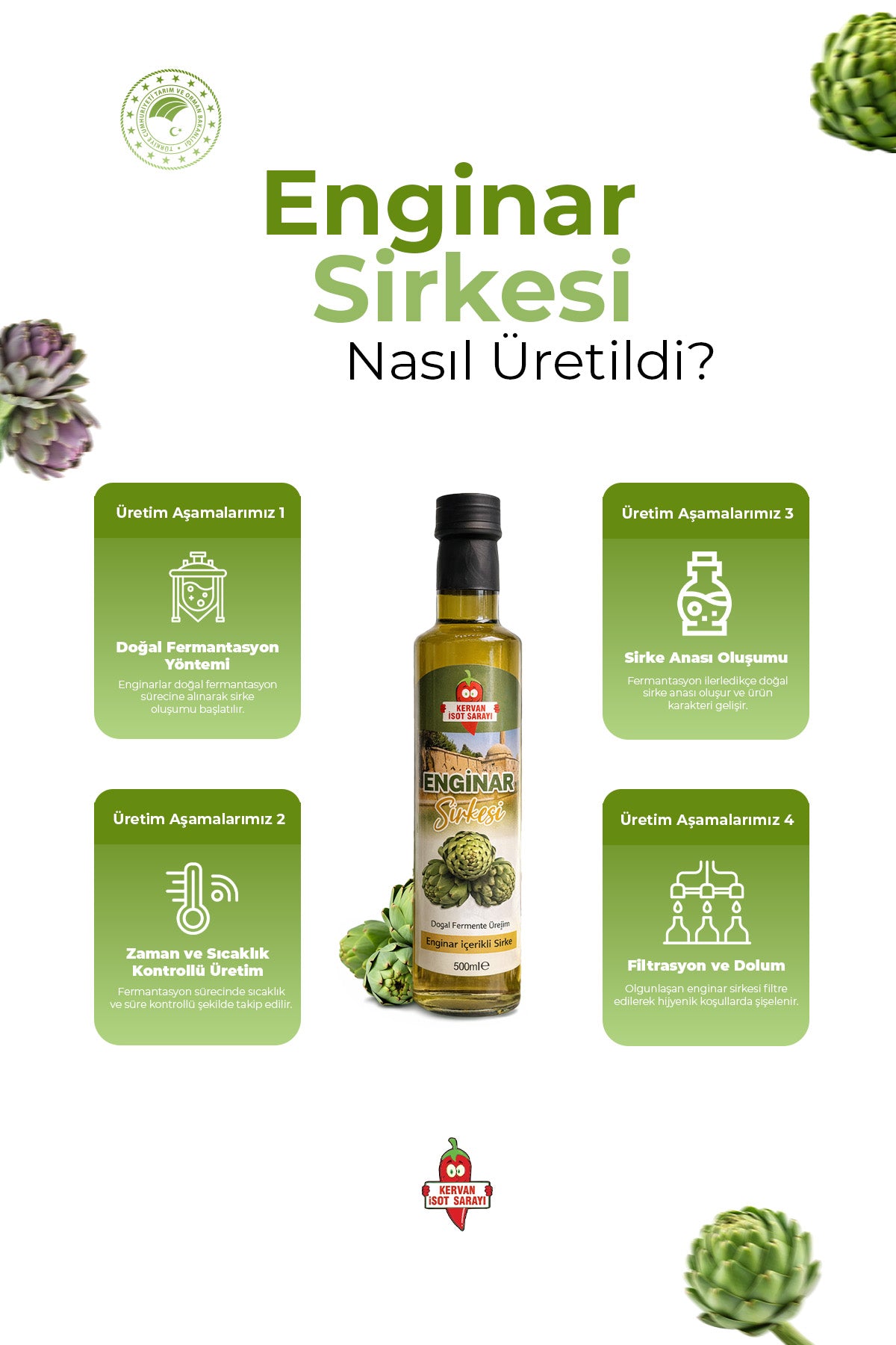 Enginar sirkesi 500grm