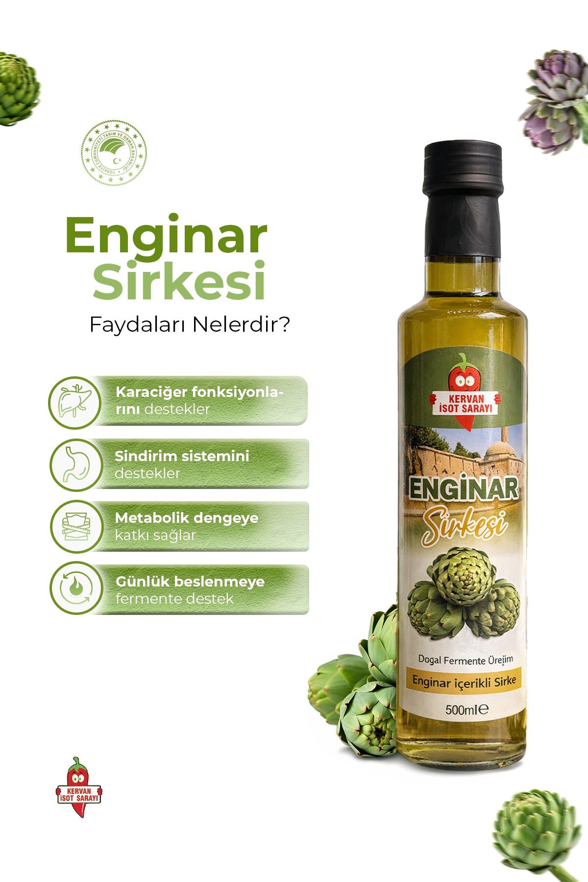 Enginar sirkesi 500grm