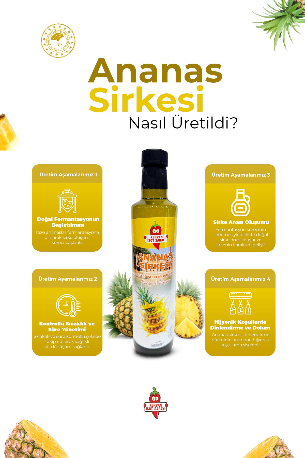 Ananas sirkesi 500GRM