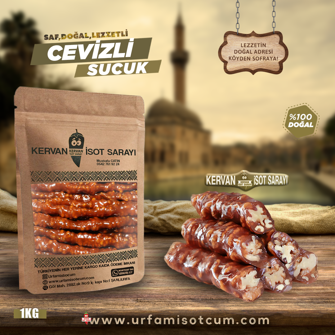 %100 doğal Cevizli  Sucuk