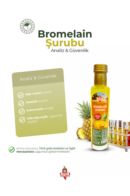 Bromelain ananas İçeren Detox şurubu katkısız doğal