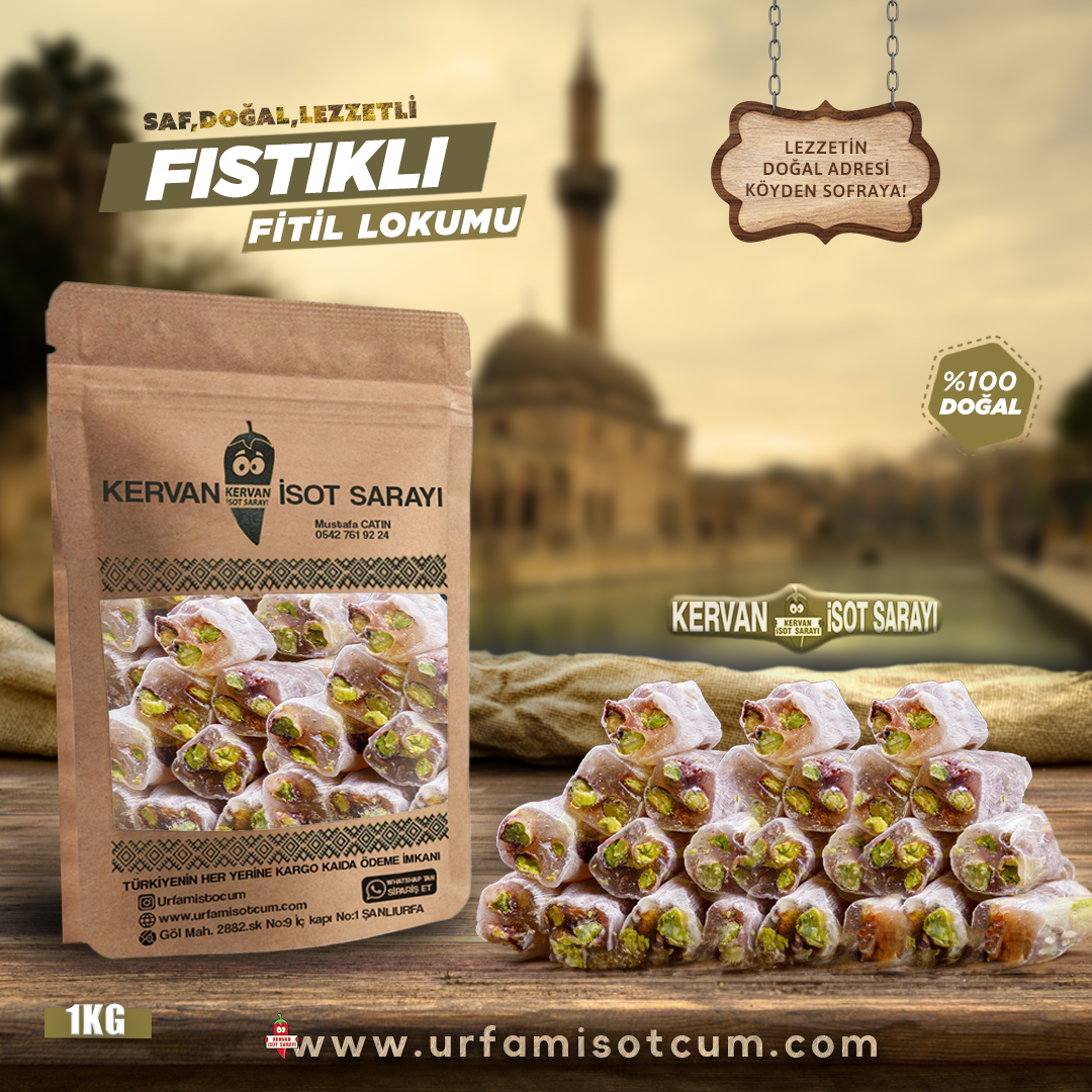 %100 Fıstıklı Fitil Lokumu