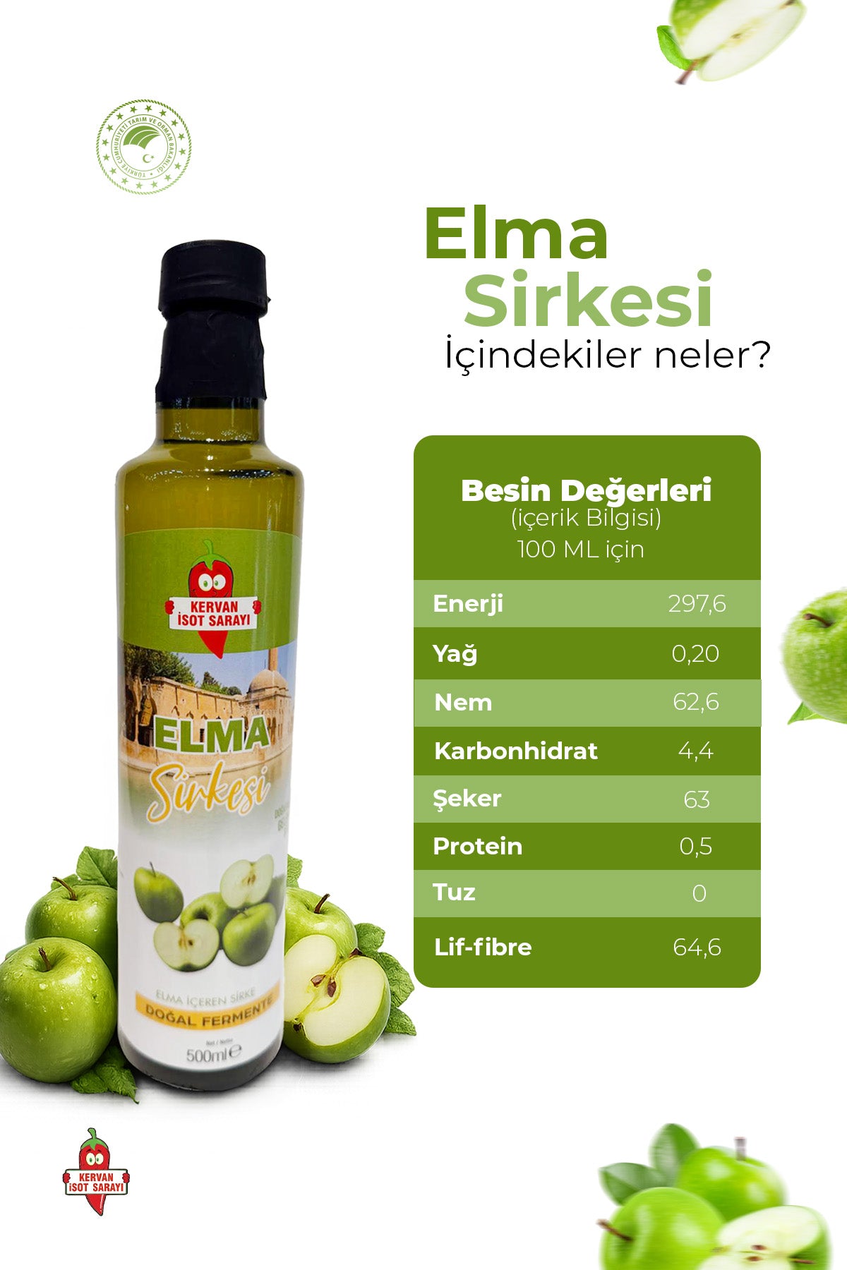 Elma sirkesi 500grm