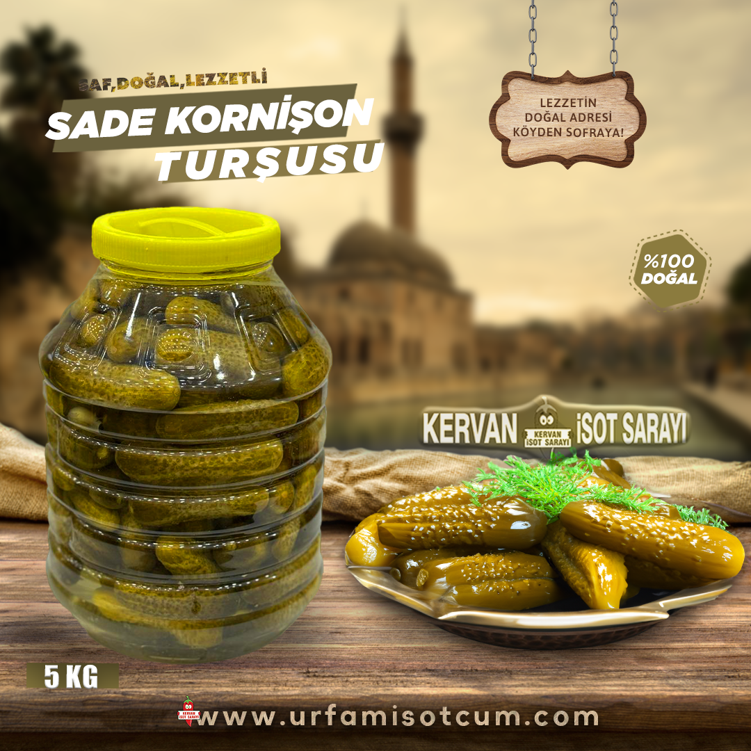 Sade Kornişon turşu (5kg)